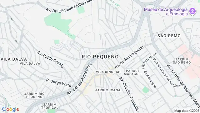 Mapa do bairro Rio Pequeno, Sao Paulo - SP