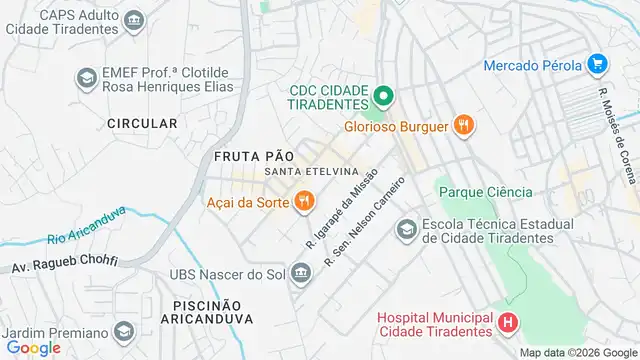 Mapa do bairro Santa Etelvina, Sao Paulo - SP