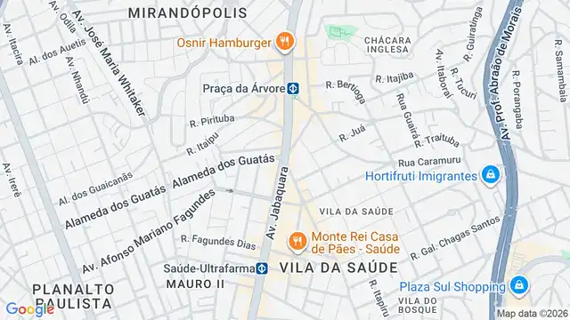 Mapa do bairro Saúde, Sao Paulo - SP