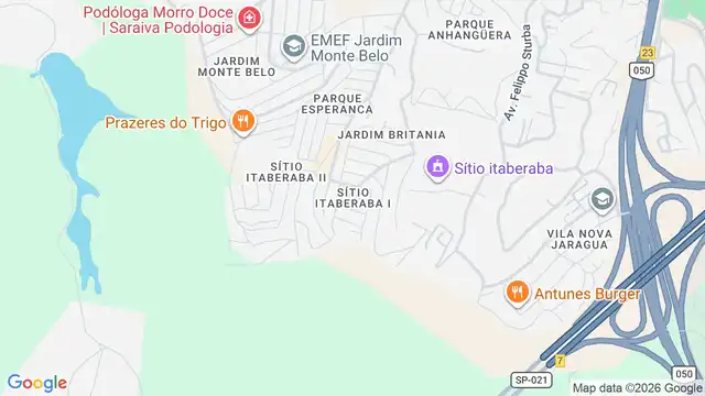 Mapa do bairro Sítio Itaberaba I, Sao Paulo - SP