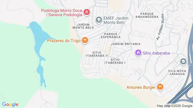 Mapa do bairro Sítio Itaberaba II, Sao Paulo - SP