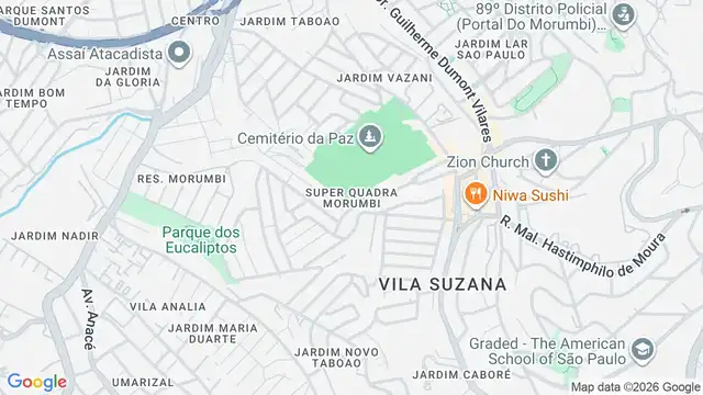 Mapa do bairro Super Quadra Morumbi, Sao Paulo - SP