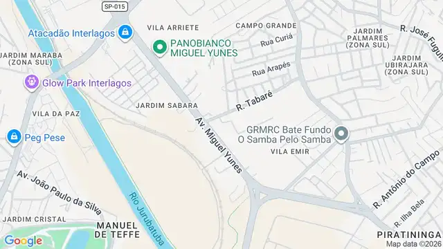 Mapa do bairro Usina Piratininga, Sao Paulo - SP