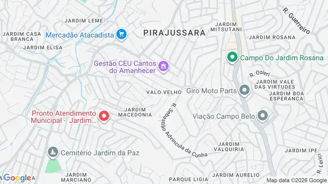 Mapa do bairro Valo Velho, Sao Paulo - SP