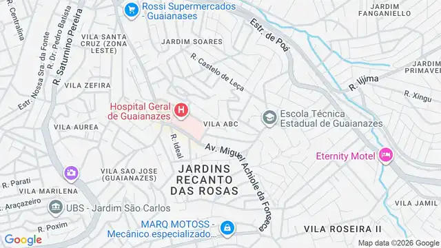 Mapa do bairro Vila Abc, Sao Paulo - SP