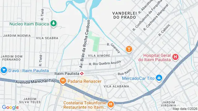 Mapa do bairro Vila Aimoré, Sao Paulo - SP