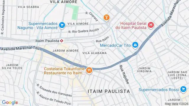 Mapa do bairro Vila Alabama, Sao Paulo - SP