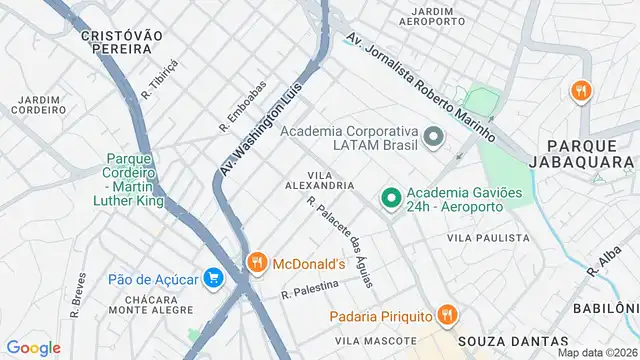 Mapa do bairro Vila Alexandria, Sao Paulo - SP
