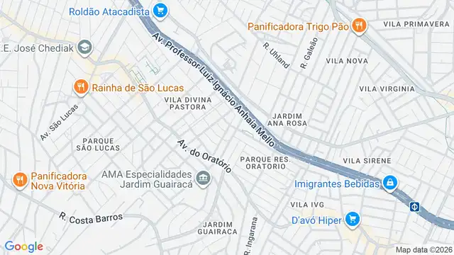 Mapa do bairro Vila Anadir, Sao Paulo - SP