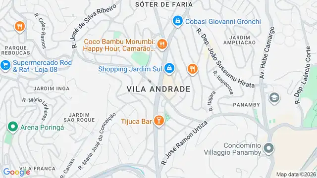 Mapa do bairro Vila Andrade, Sao Paulo - SP