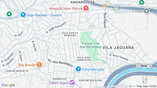 Mapa do bairro Vila Aparecida Ivone, Sao Paulo - SP