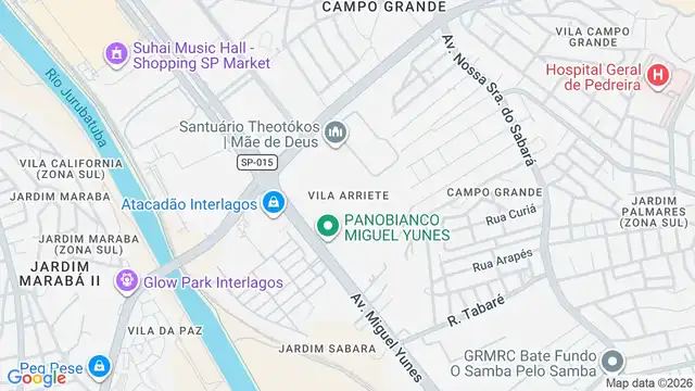 Mapa do bairro Vila Arriete, Sao Paulo - SP