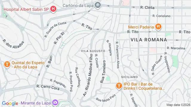 Mapa do bairro Vila Augusto, Sao Paulo - SP
