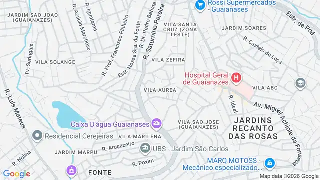 Mapa do bairro Vila Aurea, Sao Paulo - SP