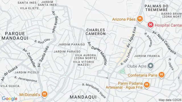 Mapa do bairro Vila Aurora (Zona Norte), Sao Paulo - SP