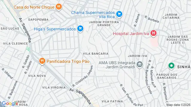 Mapa do bairro Vila Bancaria, Sao Paulo - SP