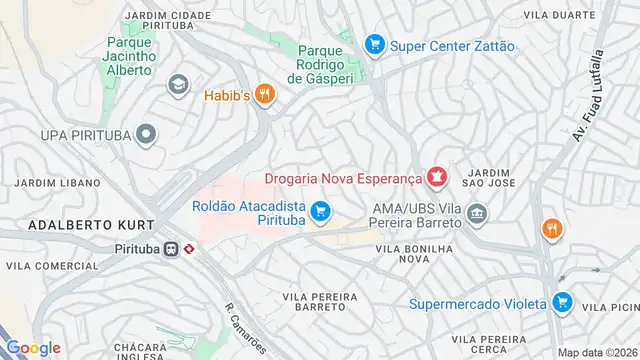 Mapa do bairro Vila Barreto, Sao Paulo - SP