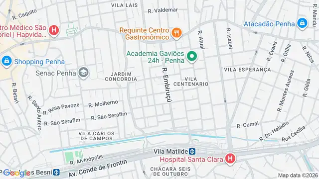 Mapa do bairro Vila Beatriz, Sao Paulo - SP