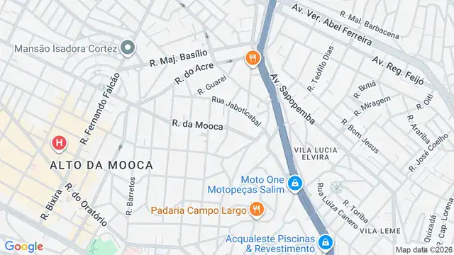 Mapa do bairro Vila Bertioga, Sao Paulo - SP