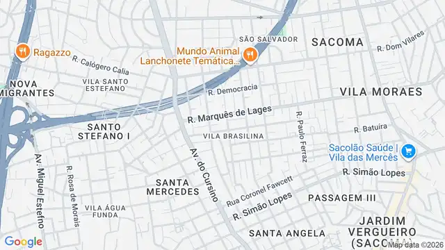 Mapa do bairro Vila Brasilina, Sao Paulo - SP