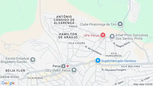 Mapa do bairro Vila Caiuba, Sao Paulo - SP