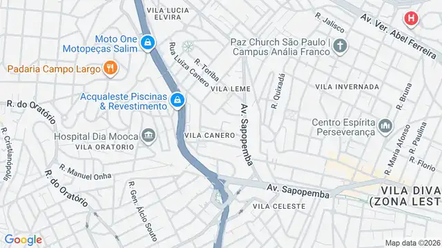 Mapa do bairro Vila Canero, Sao Paulo - SP