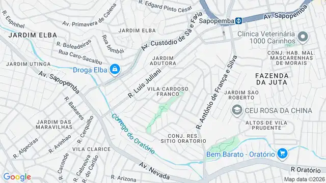 Mapa do bairro Vila Cardoso Franco, Sao Paulo - SP