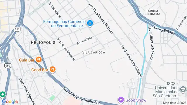 Mapa do bairro Vila Carioca, Sao Paulo - SP