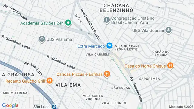 Mapa do bairro Vila Carmem, Sao Paulo - SP