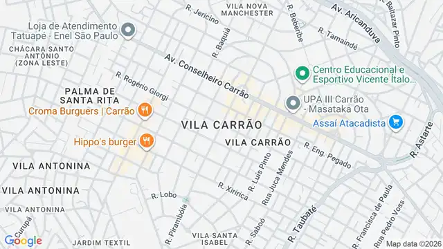Mapa do bairro Vila Carrão, Sao Paulo - SP