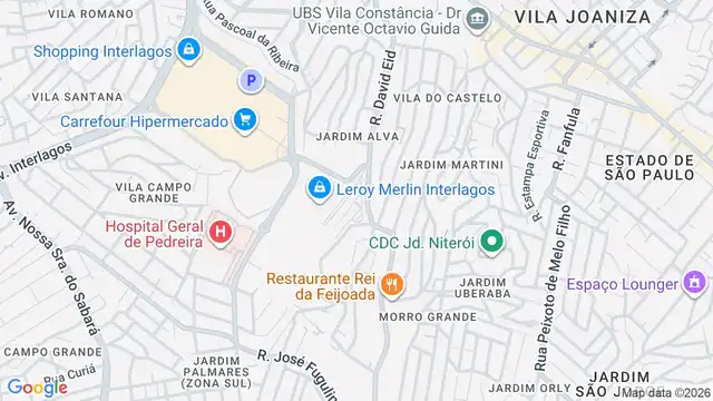 Mapa do bairro Vila Castelo, Sao Paulo - SP