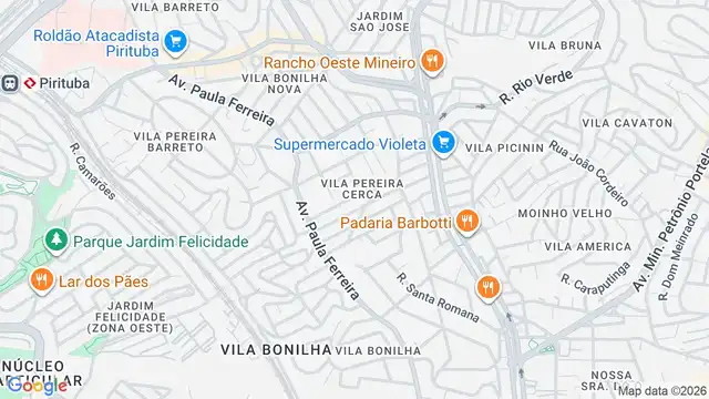 Mapa do bairro Vila Catupia, Sao Paulo - SP