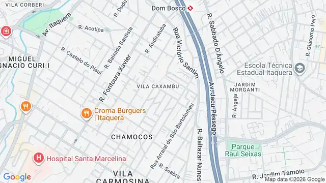 Mapa do bairro Vila Caxambu, Sao Paulo - SP