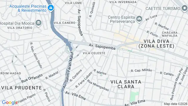 Mapa do bairro Vila Celeste, Sao Paulo - SP