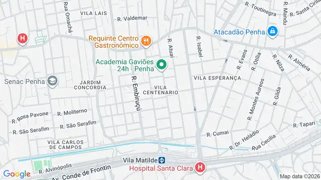 Mapa do bairro Vila Centenario, Sao Paulo - SP