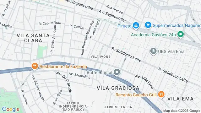 Mapa do bairro Vila Charlote, Sao Paulo - SP