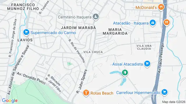 Mapa do bairro Vila Chuca, Sao Paulo - SP