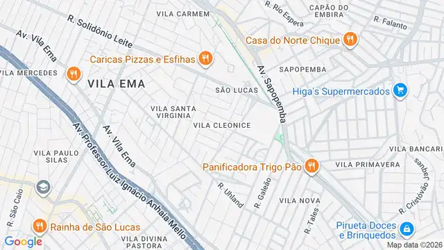 Mapa do bairro Vila Cleonice, Sao Paulo - SP