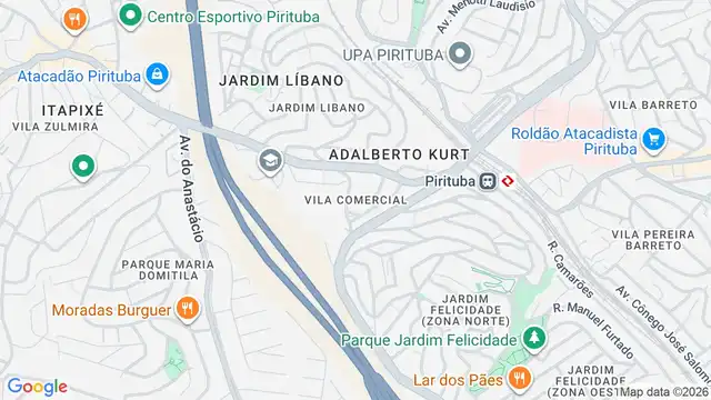 Mapa do bairro Vila Comercial, Sao Paulo - SP