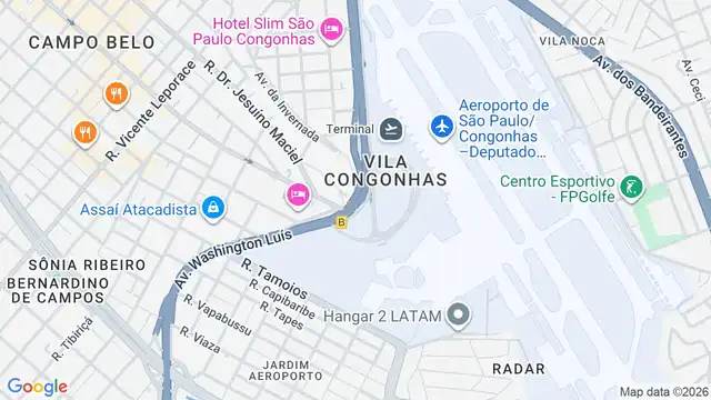 Mapa do bairro Vila Congonhas, Sao Paulo - SP