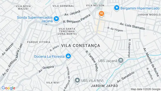 Mapa do bairro Vila Constança, Sao Paulo - SP