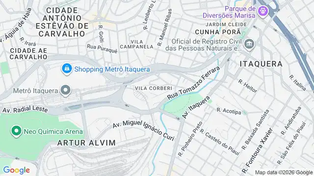 Mapa do bairro Vila Corberi, Sao Paulo - SP