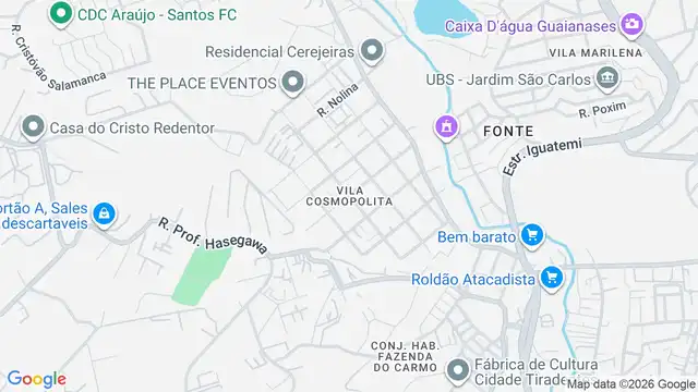 Mapa do bairro Vila Cosmopolita, Sao Paulo - SP