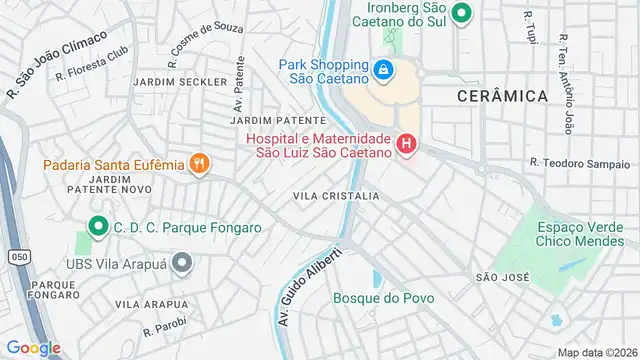 Mapa do bairro Vila Cristalia, Sao Paulo - SP