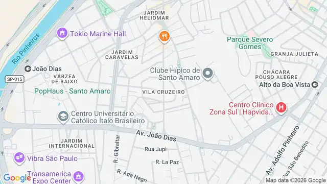 Mapa do bairro Vila Cruzeiro, Sao Paulo - SP