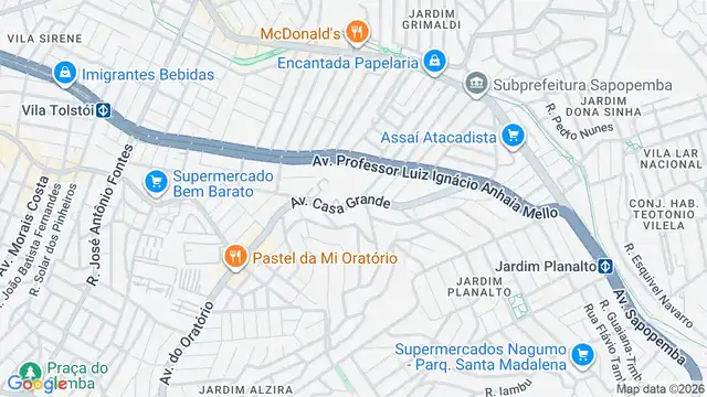 Mapa do bairro Vila Cunha Bueno, Sao Paulo - SP