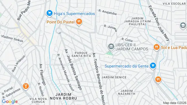 Mapa do bairro Vila Curuçá, Sao Paulo - SP