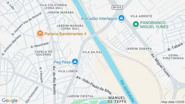 Mapa do bairro Vila da Paz, Sao Paulo - SP