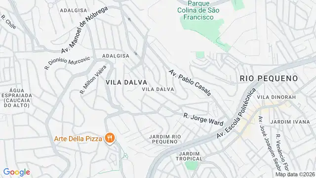 Mapa do bairro Vila Dalva, Sao Paulo - SP