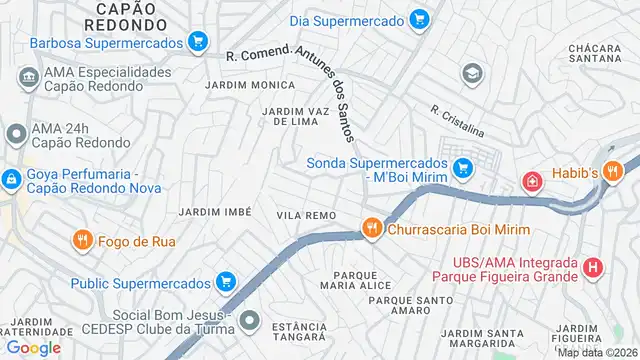Mapa do bairro Vila Damaceno, Sao Paulo - SP